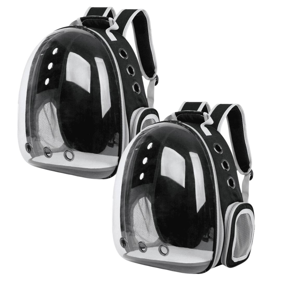 Breathable Transparent Cat Pet Carrier Backpack Double Bundle
