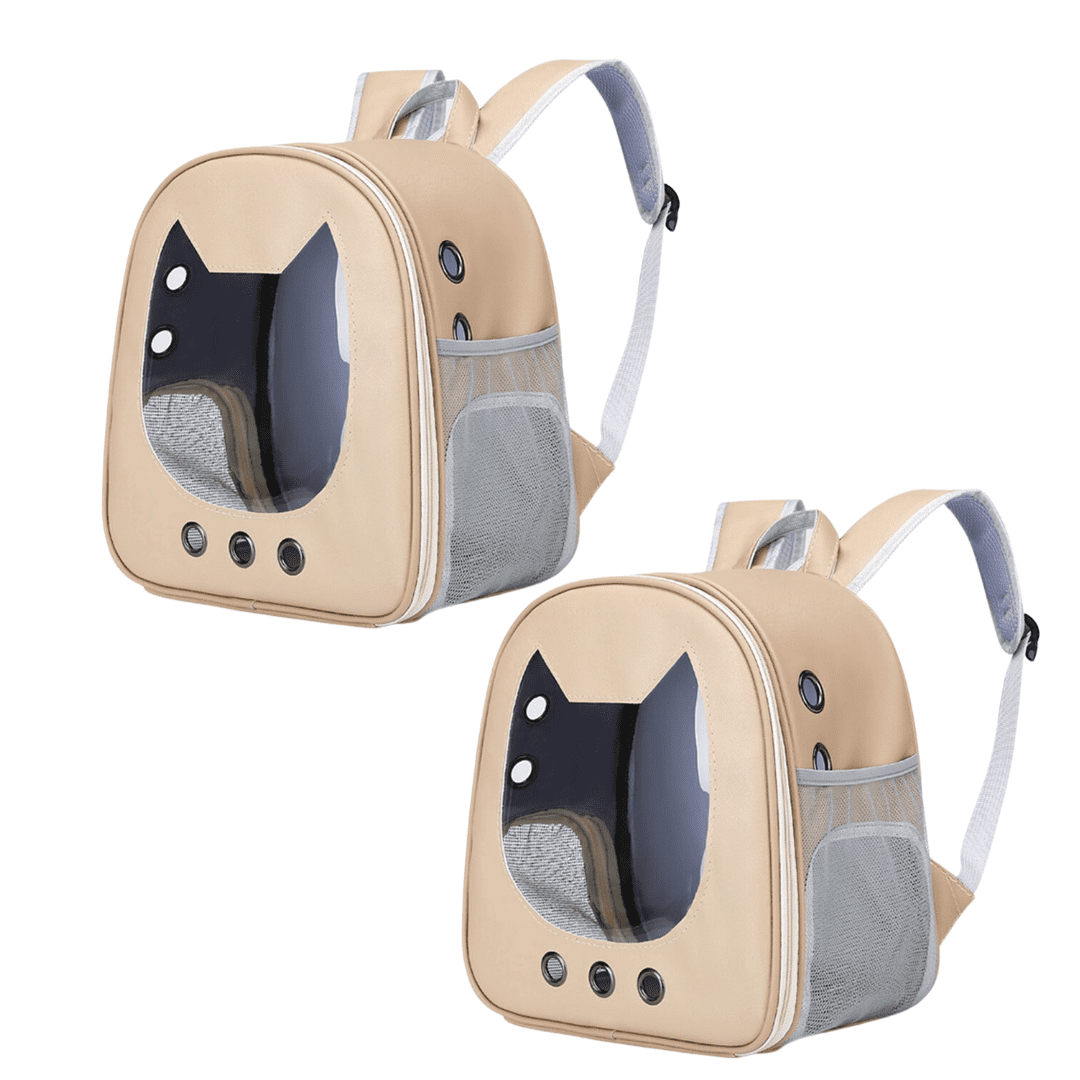 Portable Travel Cat Pet Carrier Backpack Double Bundle