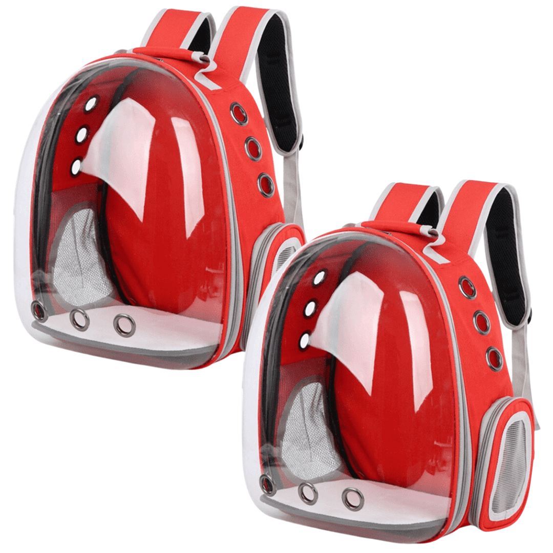Breathable Transparent Cat Pet Carrier Backpack Double Bundle