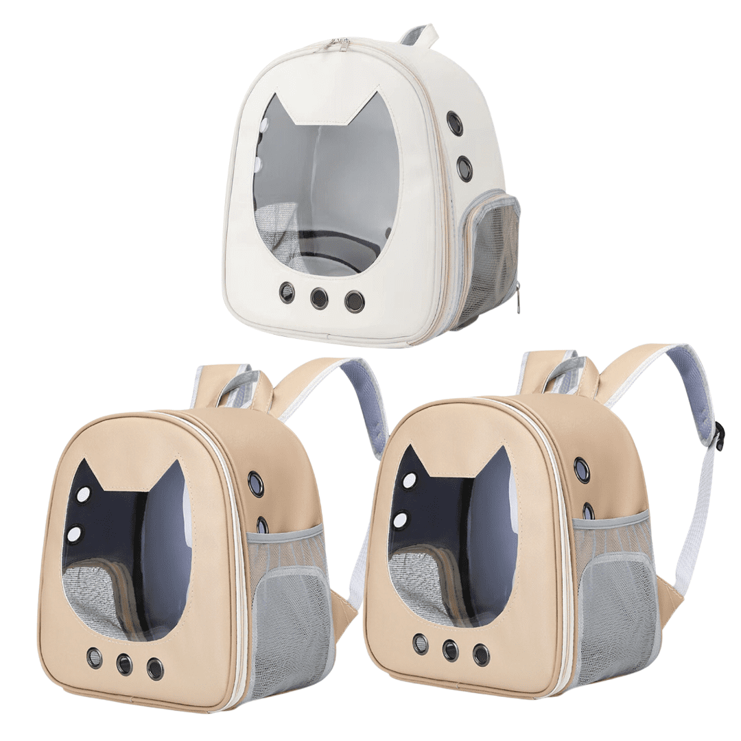 Portable Travel Cat Pet Carrier Backpack Triple Bundle